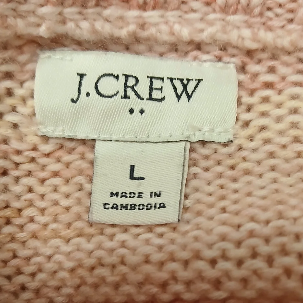 J. Crew Soft Pink Space - Dyed Sweater Size Large